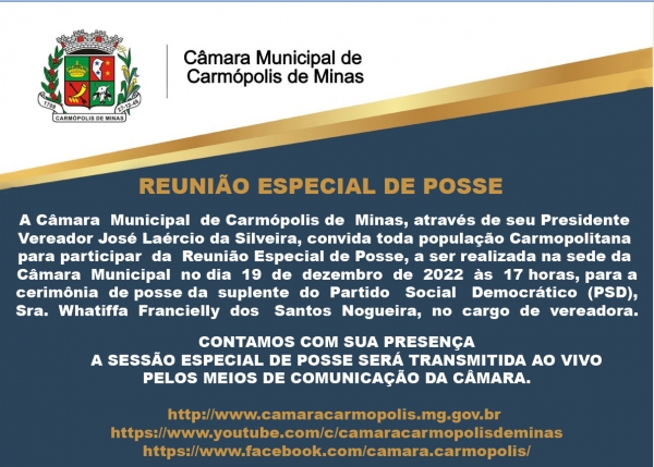 Reunião Especial de Posse