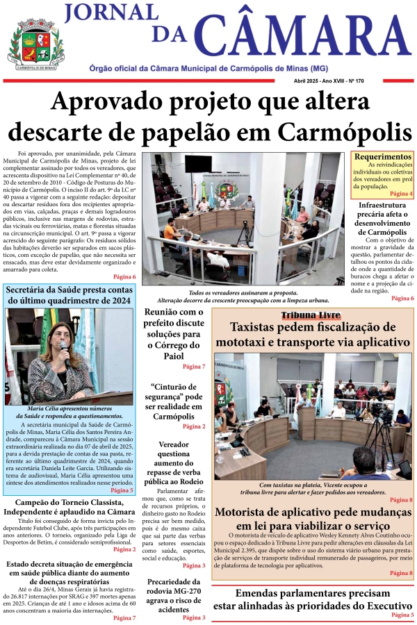 Jornal da Câmara - Abril/2025