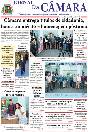 Jornal da Câmara - Novembro/Dezembro/2022