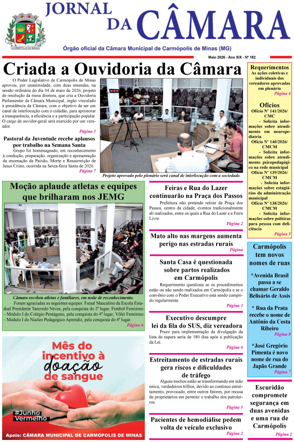Jornal da Câmara - Maio/2026