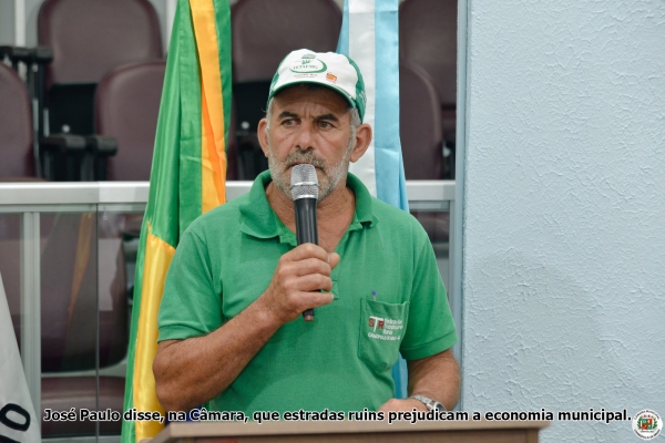 Na Tribuna livre, sindicalista cobra manutenção das estradas rurais