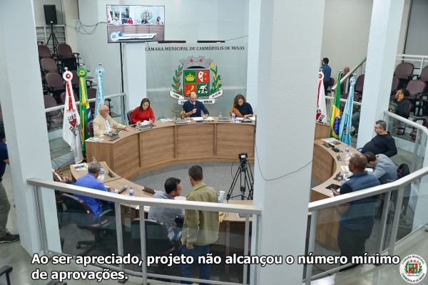 Câmara rejeita proposta de emenda à Lei Orgânica